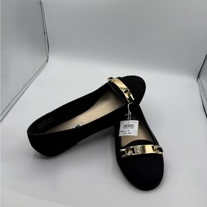 American Eagle Women’s Black Gold Ballet Flats NWT Sz 9
